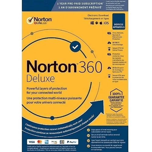 Norton 360 Deluxe – 1-Year / 3-Devices product image